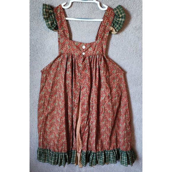 Vintage Calico Collectables Womens Apron Dress Cover Christmas Santa Holiday O/S - Picture 11 of 15